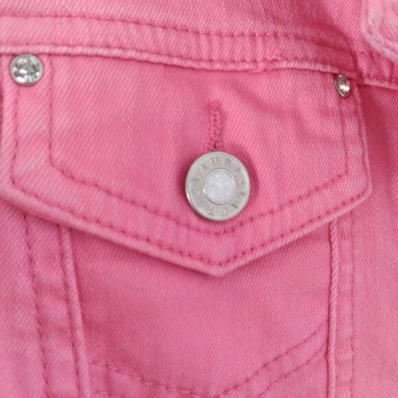 Super fun Pink Denim Jacket with a touch of Bling - Picture 2 of 5